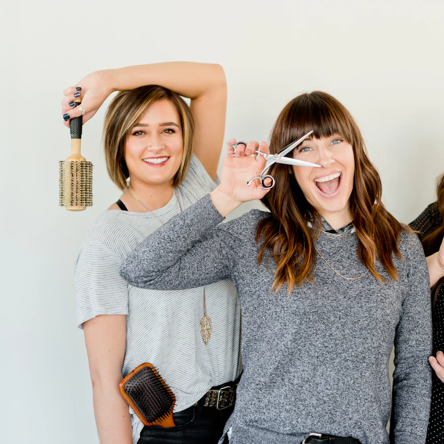 The Marlowe & Main team with their shears and brushes